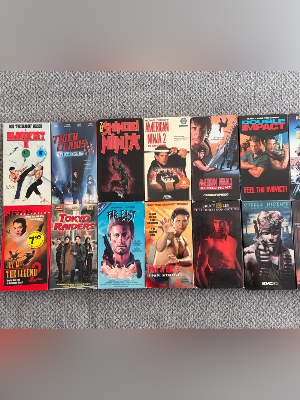 14 Mixed Martial Arts & Action Movie VHS Collection - Assorted Films